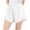 White, variant on Mgmyaa Girls Casual Shorts Kids Summer Elastic Waist High Waisted Wide-Leg Running Shorts with Zipper Pockets
