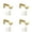 Gold, variant on HWHCGZ 4 Pcs Adjustable Curtain Rod Brackets Wall Mounted Metal Single Rod Holder for 1 Inch Diameter General Hardware Holders Wall Bracket Hanger Hooks with Screws Gold