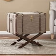thumbnail image 2 of Devane Linen Trunk File Storage-Material:MDF,Size:25.5"W x 18"L x 25"H, 2 of 2