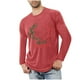 thumbnail image 1 of Blusas y camisas de manga larga con cuello redondo para hombre, deportivas, fitness, hogar, pijamas navideños estampados, camiseta de manga larga con cuello redondo, blusa de poliéster para hombre, 1 of 3