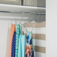 thumbnail image 3 of iDesign Classico Over-the-Rod 8-Loop Scarf Holder Hanger, Chrome Silver, 3 of 5