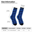 thumbnail image 2 of Cauagu Buffalo Plaid Blue Black Print Crew Socks for Women and Men,Adult Athletic Running Socks 1-Pair Sports Socks Work Gear Socks with Moisture Wicking, 2 of 6