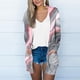 thumbnail image 1 of Chaquetas y abrigos casuales sin capucha de manga larga para mujer, blusas casuales de manga larga con estampado y bolsillo, cárdigan, chaqueta de algodón de imitación para mujer, 1 of 5