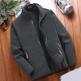 thumbnail image 3 of Vedolay Jacket Coat Long Sleeve Button Down Solid Blazer Jackets Clothes Dark Gray,M, 3 of 4