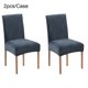 thumbnail image 2 of Fundas para Sillas de Comedor Yuarrent 2 Piezas Terciopelo Azul Brumoso, 2 of 6