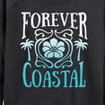 thumbnail image 3 of Instant Message - Forever Coastal Lightweight French Terry Wide Neck Long Sleeve Graphic Shirt, 3 of 6