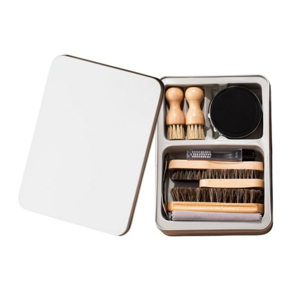 Yunhgft Leather Shoe Care and Polish Kit Brushes Buffing Portable Nourishes and Protects