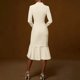 thumbnail image 5 of mfyjkho Vestidos midi para mujer, Vestidos casuales de moda para mujer con solapa con muescas, escote en V y manga larga lisa Vestidos de otoño l, 5 of 8
