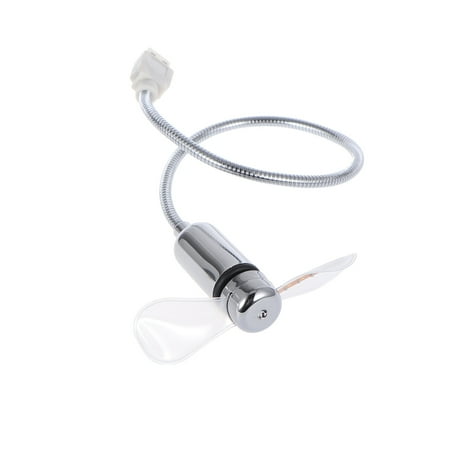 

Mini USB Fan with 64 Colorful LED Patterns Circular Display (Silver)