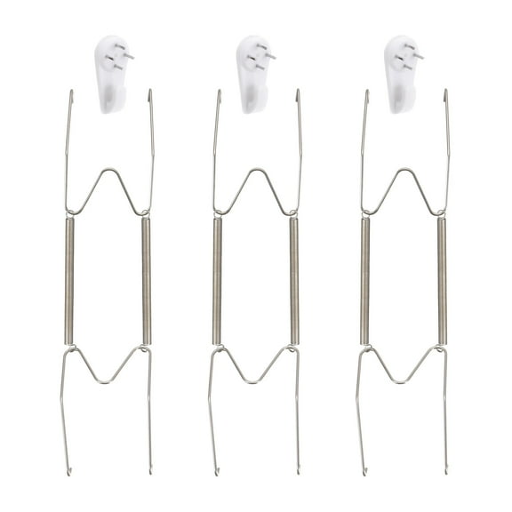 Uxcell 3Pack Plate Hanger, 12 Inch Stainless Steel Invisible Wall Plate Hangers for Decorative Plates, Silver