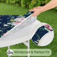 thumbnail image 5 of Pioneer Flower Floral Print Pattern Round Fitted Tablecloth with Elastic Edge,Dining Table Cover Waterproof,Outdoor Round Tablecloth for Camping,Dining,Indoor and Outdoor, 5 of 7