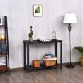 thumbnail image 3 of Costway Table Console avec Étagère de Rangement Cadre en Métal Aspect Bois Table d'Entrée Argent, 3 of 7