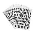 thumbnail image 1 of Juego de 8 láminas de pegatinas autoadhesivas de letras y números de vinilo para manualidades, letreros y etiquetas., 1 of 5