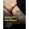 thumbnail image 3 of ChainsHouse Men's Bracelets 12mm Black Chain Bracelet for Men Stainless Steel Jewelry Birthday Christmas Valentines Fayher's Day Gift for Him Boyfriend Husband Son, 7.5/8.3 Inch, 3 of 7