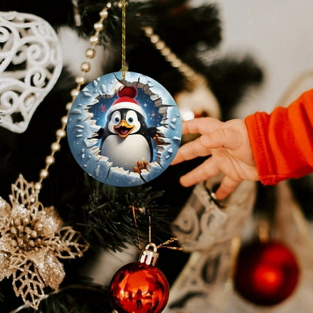 

LUODU Chandelier Christmas Decorations Vintage Ceramic Christmas Wreath Stain Glass Panels Christmas Snowman Decorations Cat Memorials Garland with Lights Christmas for Crafts Stain Glass