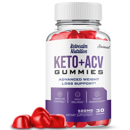Keto Calm Nutrition Keto ACV Gummies, Maximum Strength, Apple Cider Vinegar, 1 Month Supply Dietary Supplement (1 Pack)