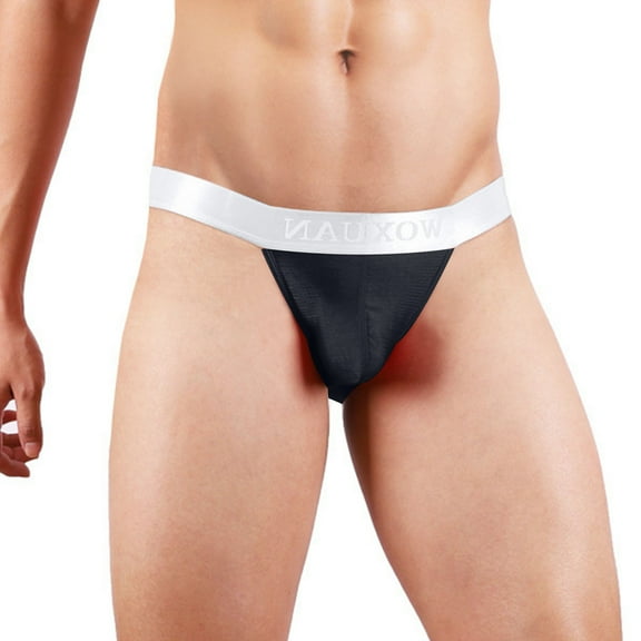 Jwputqe Mens Boxer Briefs,Mens Briefs,Boxer Briefs,Breathable,Cooling,Solid,Elastic Waist,Nylon,Spandex,Black,S