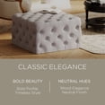 thumbnail image 2 of Open Box Maven Lane Henry Traditional Ottoman in Slate Fabric Upholstery, 2 of 6