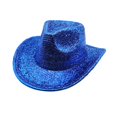 thumbnail image 2 of Celivon Gold Solid Color Fashion Stage Hat Men And Women Party Festival Western Cowgirl Hat, 2 of 3