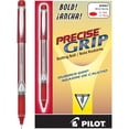 thumbnail image 5 of Pilot Precise Grip - Bolígrafos De Tinta Líquida Con Punta Negrita, Tinta Roja, Paquete De 12 (28903), 5 of 5