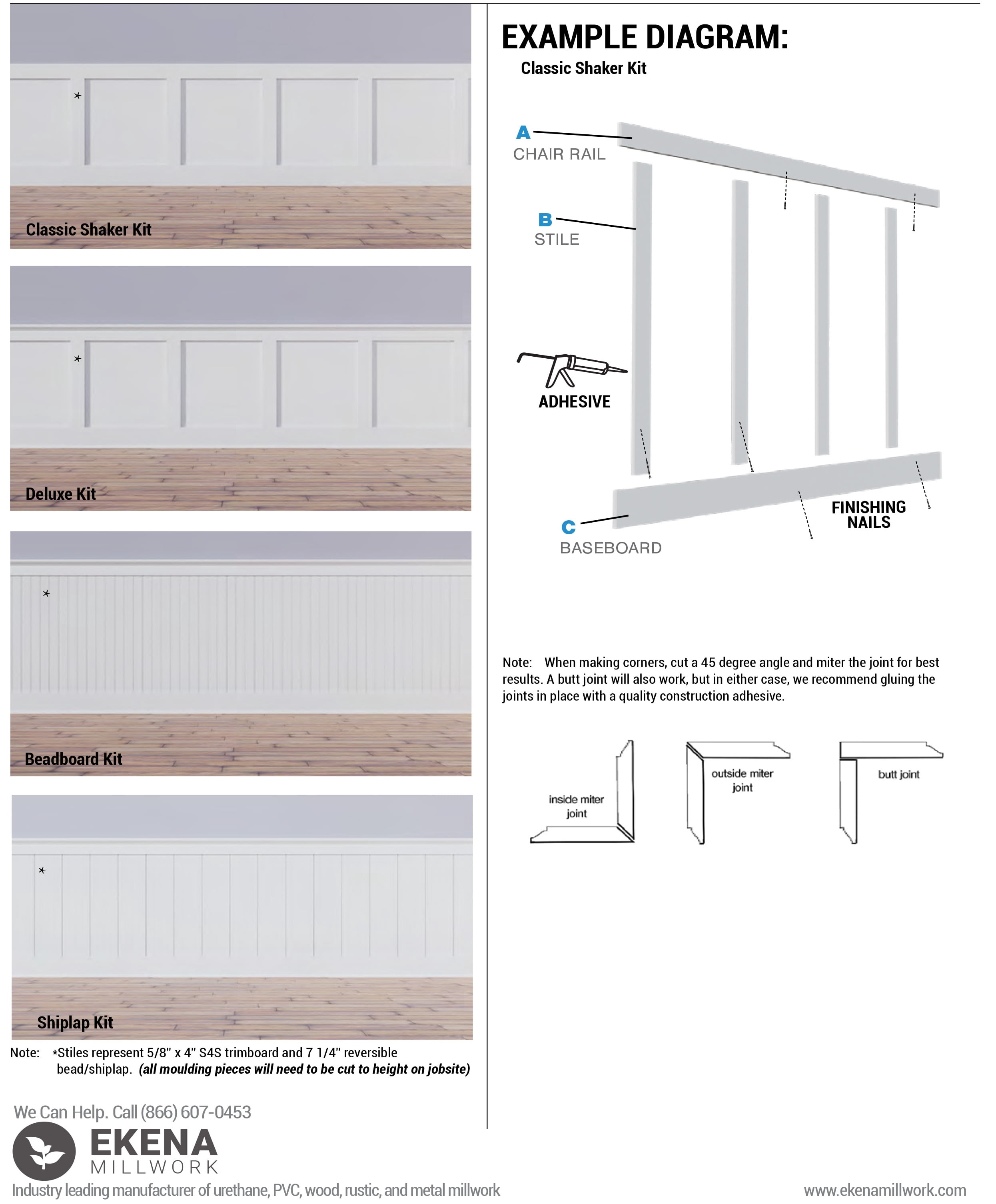 1 1/2" x 8' Length TrimPak/StilePak (4/pk)