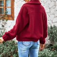 thumbnail image 5 of IROINNID Women's Shearling Jacket Long Sleeve Solid Color Turndown Lapel Outwear, Casual Patchwork Lapel Cardigan Jacket, 5 of 5