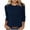 Womens Clothing Dark Blue, variant on Womens Fall Sweaters, 3/4 Sleeve Pullover for Women Fashion Loose Fit Solid Color Ribbed Crewneck Sweatshirts