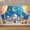 3A-180X110cm, variant on Golden Calligraphy Ramadan Banner Blue Night Sky Islamic Backdrop Ornate Crescent Moon Illuminated Lanterns Mosque Scene Display for Ramadan Celebration Family Gathering Religious Ceremony
