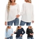 thumbnail image 4 of Blusa suelta para mujer Tallas grandes Manga larga Vintage Camisas sólidas para descansar Vacac Irfora Jerseys de mujer, 4 of 7