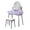 Purple, variant on Roundhill Furniture Liannon Vanity and Stool Set, 3 Piece, Modern, Plush Seating, Purple