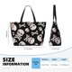 thumbnail image 4 of Fotbe black white Skull bone Bolsa de Viaje para Playa - Resistente al Agua, Bolsa Tote de Gran Capacidad y Ligera con 7 Bolsillos para Mujeres y Hombres, 4 of 7