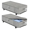 thumbnail image 1 of Kukikan 2 cajas de almacenamiento bajo la cama con ruedas, 50 L, paquete de 2, 1 of 9