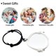 thumbnail image 4 of Pulseras de pareja, regalos de pareja para novio o novia, 2 piezas de colgante de corazón de amor a juego (negro + blanco), 4 of 4