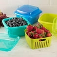 thumbnail image 2 of Hutzler 3-in-1 Berry Keeper Colander and Container, Keeps Berries Fresh Longer, 2 Pints, Gray, 2 of 5