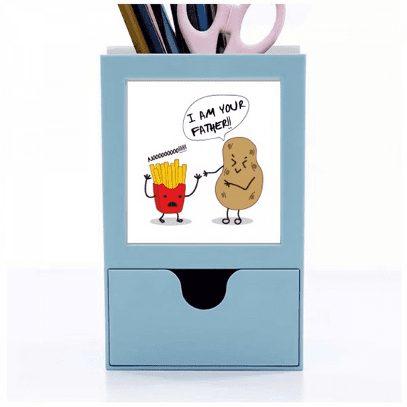 Father Potato Chips Origin Desk Supplies Organizer Pen Holder Card