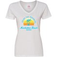 thumbnail image 3 of Inktastic Summer Enjoy the Sunshine Manhattan Beach California in Blue Women's V-Neck T-Shirt, 3 of 5