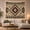 Beige Tribal Art, variant on Geometric Diamond and Nested Shapes in Warm Earthy Palette, Nostalgic Folk Art for Nature Lovers, Intricate Tribal Wall Decor, Housewarming Gift, Tapestry Wall Hanging for Living Room and Bedroom
