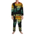 thumbnail image 3 of Lsque Not All Who Wander Are Lost 1 Pattern Long Sleeve Pajama Set for Men - Soft 2-Piece Sleepwear and Loungewear Set with Pockets, Comfy Nightwear-Small, 3 of 7