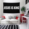thumbnail image 2 of Tapiz de pared Jesus Is King de fibra de microtela de 150 x 90 cm, 2 of 3