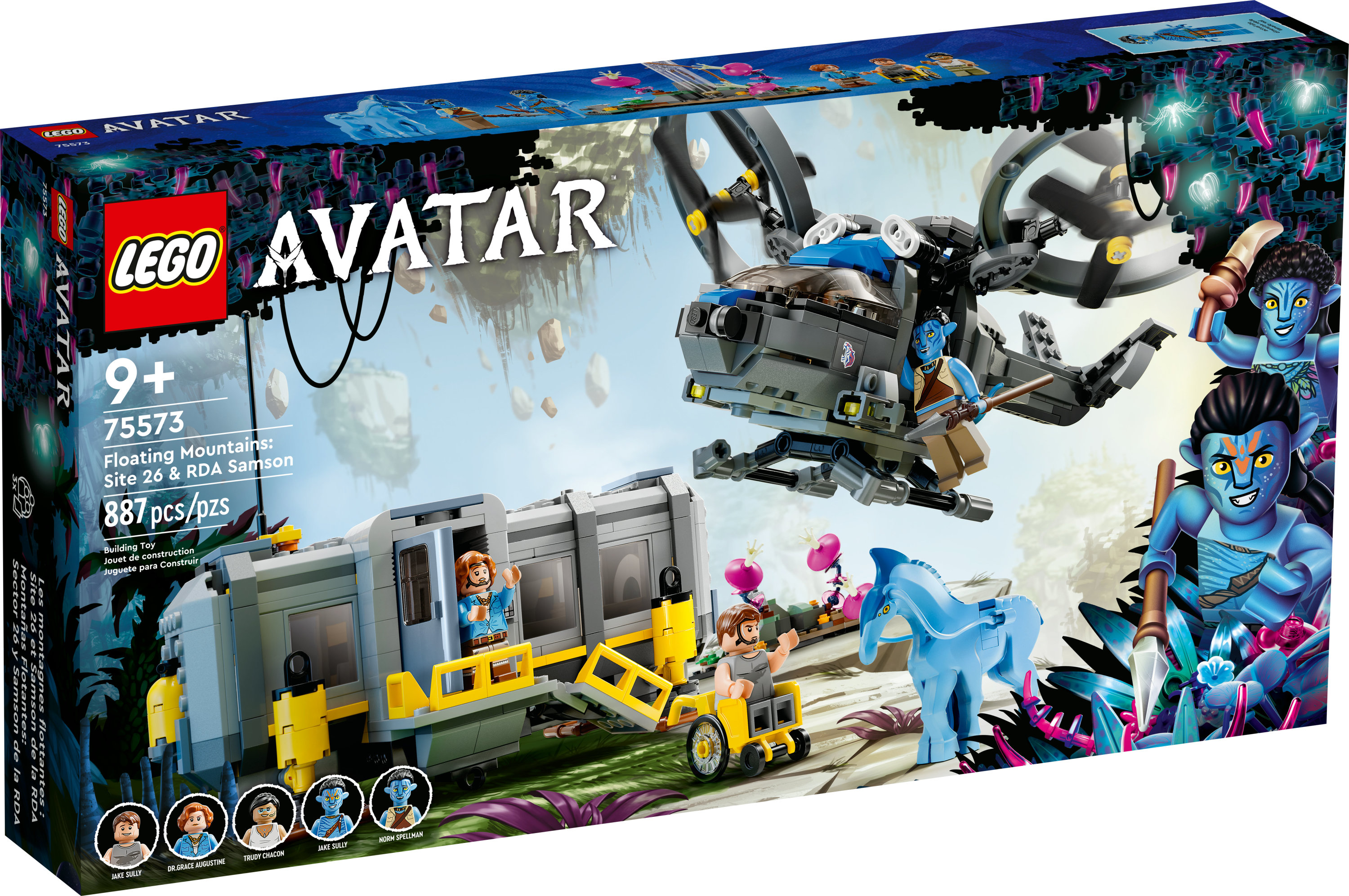 LEGO Avatar Floating Mountains Site 26 & RDA Samson 75573 Building Set - Helicopter Toy Featuring 5 Minifigures and Direhorse Animal Figure, Movie Inspired Set, Gift Idea for Kids Ages 9+ - image 2 of 7