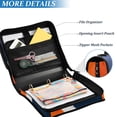 thumbnail image 3 of FORMRS Zipper Binder with Shoulder Strap 2-inch Ring 500 Sheet Capacity File Bag, Blue Abstract Wavy, 3 of 5