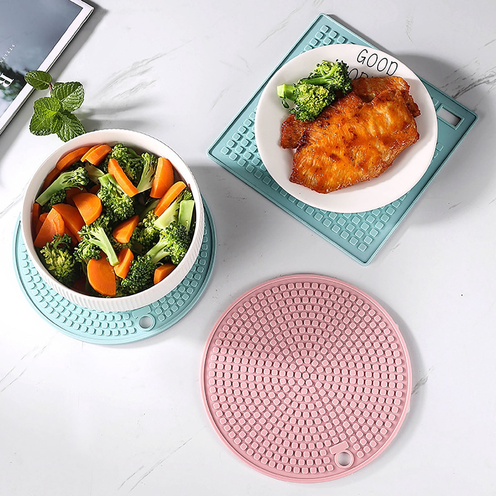 Dessous De Plat En Silicone Résistant à La Chaleur - Anti-dérapant, Pour Friteuse à Air, Casseroles, Poêles - Facile à Laver