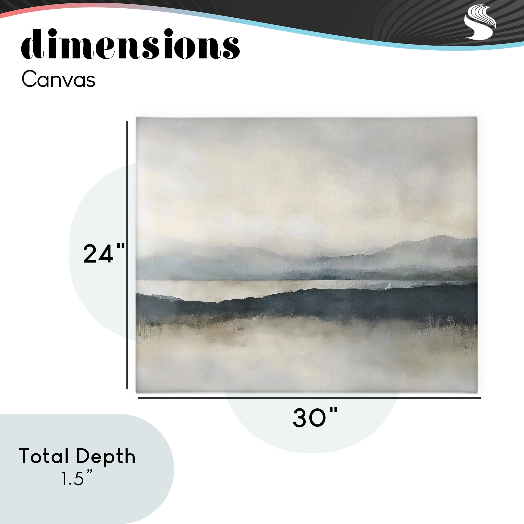 Stupell Industries Muted Horizon Mountainscape Canvas Wall Art, design by Riley B