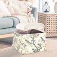 thumbnail image 3 of Yayeee Collapsible Cube Storage Bin with Lid Fabric Closet Decorative Basket with Handles, Beige Birds, 3 of 7