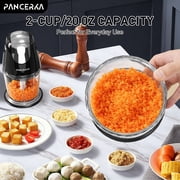 PANCERKA One-Touch Electric Mixer, Food Processors, Meat Grinder, Electric Vegetable Chopper, With 4 Stainless steel Blades, 600ml Capacity, Easy to store, for Meat/Smoothie/Vegetable/Puree/Fruits/Ga