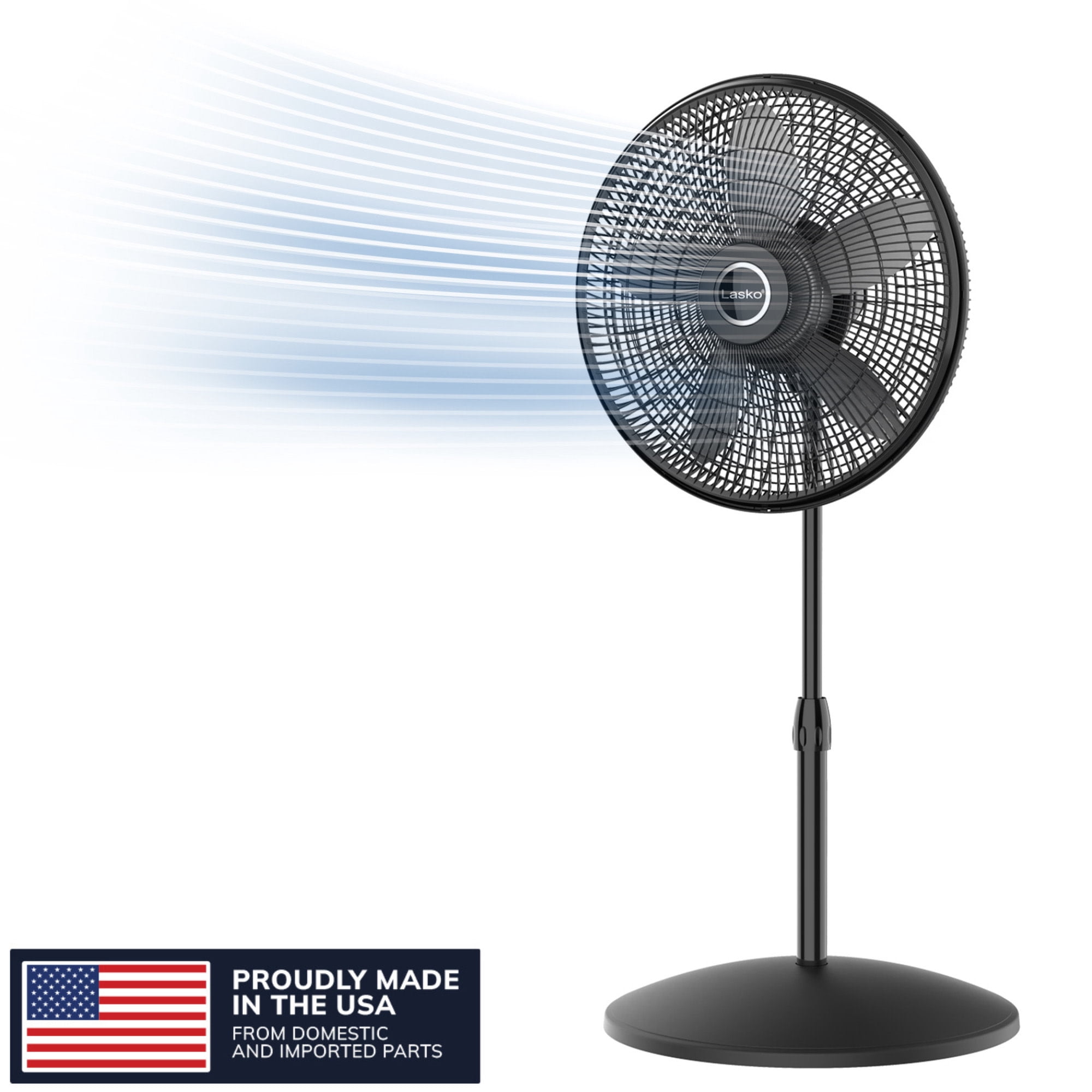 Lasko Cyclone 18" 3-Speed Oscillating, Adjustable Height Pedestal Fan S18910