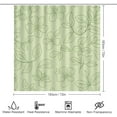 thumbnail image 2 of Bathroom Rugs and Shower Curtain Sets, Green Leaf Damask Pattern Printed on Shower Curtain and Liner Set, Suitable for Small Bathroom Gym Guest Bath, 72 x 72 inches, 2 of 8
