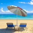 thumbnail image 2 of Yescom 6' Rainbow Beach Umbrella Sunshade with Tilt Sand Anchor UV Protection Outdoor, 2 of 9