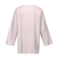 thumbnail image 6 of VERUGU Mens Shirt Lightweight Breathable Casual Fashion Solid Color Long Sleeve V-Neck Fit Summer Loose Comfortable Blouse Pink XL, 6 of 6