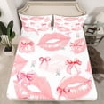 thumbnail image 2 of Castle Fairy Kawaii Pink Bowknot 3Pcs Twin Sheet Sets for Teens Girls Women,Floral Rose Twin Fitted Sheet,Dreamy Princess Breathable Flat Sheet,Breathable Home Decor, 2 of 7